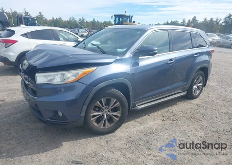 2014 Toyota Highlander Xle V6 from USA, damaged, VIN 5TDJKRFH7ES035090